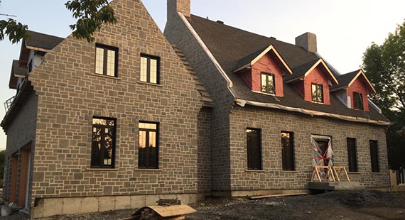 Installation pierre de béton