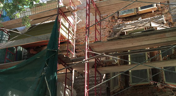 Réparation mur de brique